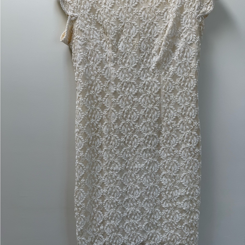 Elegant Cream Lace Dress